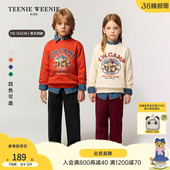 男女童印花套头加绒卫衣长裤 25秋冬季 Kids小熊童装 TeenieWeenie