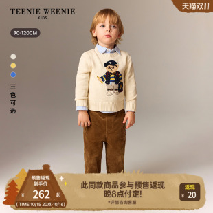 秋冬男宝宝可爱纯棉套头毛衣 25年新款 TeenieWeenie Kids小熊童装