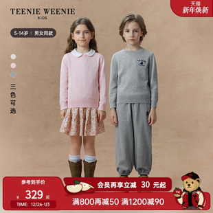 TeenieWeenie 25年新秋冬男女童简约纯色套头毛衣 Kids小熊童装