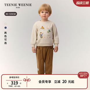 舒适秋冬季 男宝宝可爱拼接圆领卫衣 Kids小熊童装 TeenieWeenie
