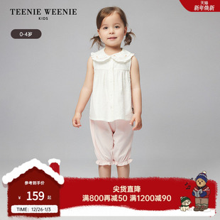 Kids小熊童装 衬衫 24夏季 女宝宝纯棉翻领无袖 款 TeenieWeenie
