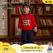 男女宝宝印花翻领加绒卫衣 26早春新款 TeenieWeenie Kids小熊童装