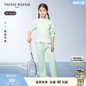 假两件圆领长袖 TeenieWeenie 女童时尚 26春新款 卫衣 Kids小熊童装