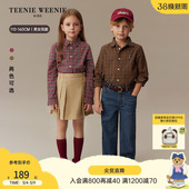 复古格纹衬衫 TeenieWeenie 男女童学院风长袖 25年款 Kids小熊童装