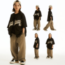 ROCKYROAD 嘻哈儿童街舞潮服套装 男童棒球短袖 hiphop演出服美式