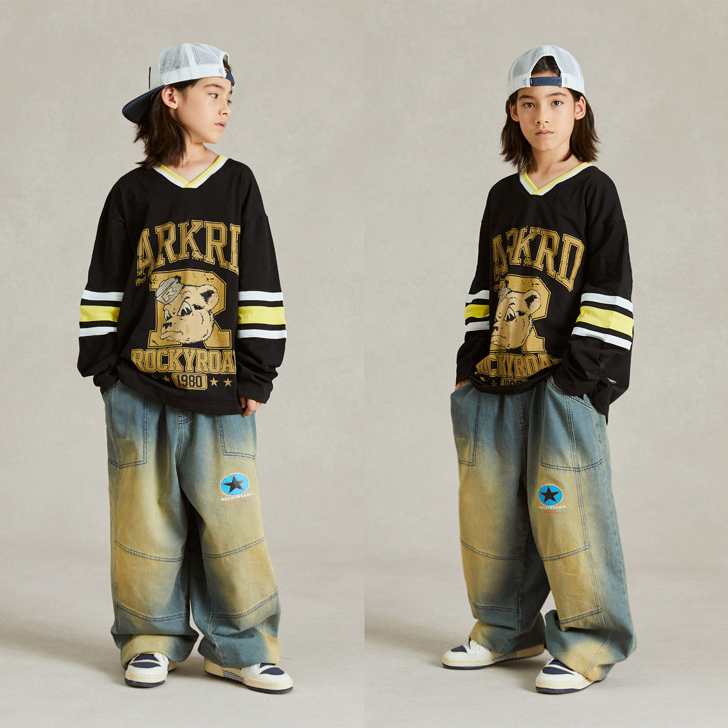 ROCKYROAD儿童春装薄款圆领T恤男童韩版美式拼接字母印花长袖上衣,童装/婴儿装/亲子装,儿童演出服,淘宝优惠券,粉丝福利购,淘宝优惠卷