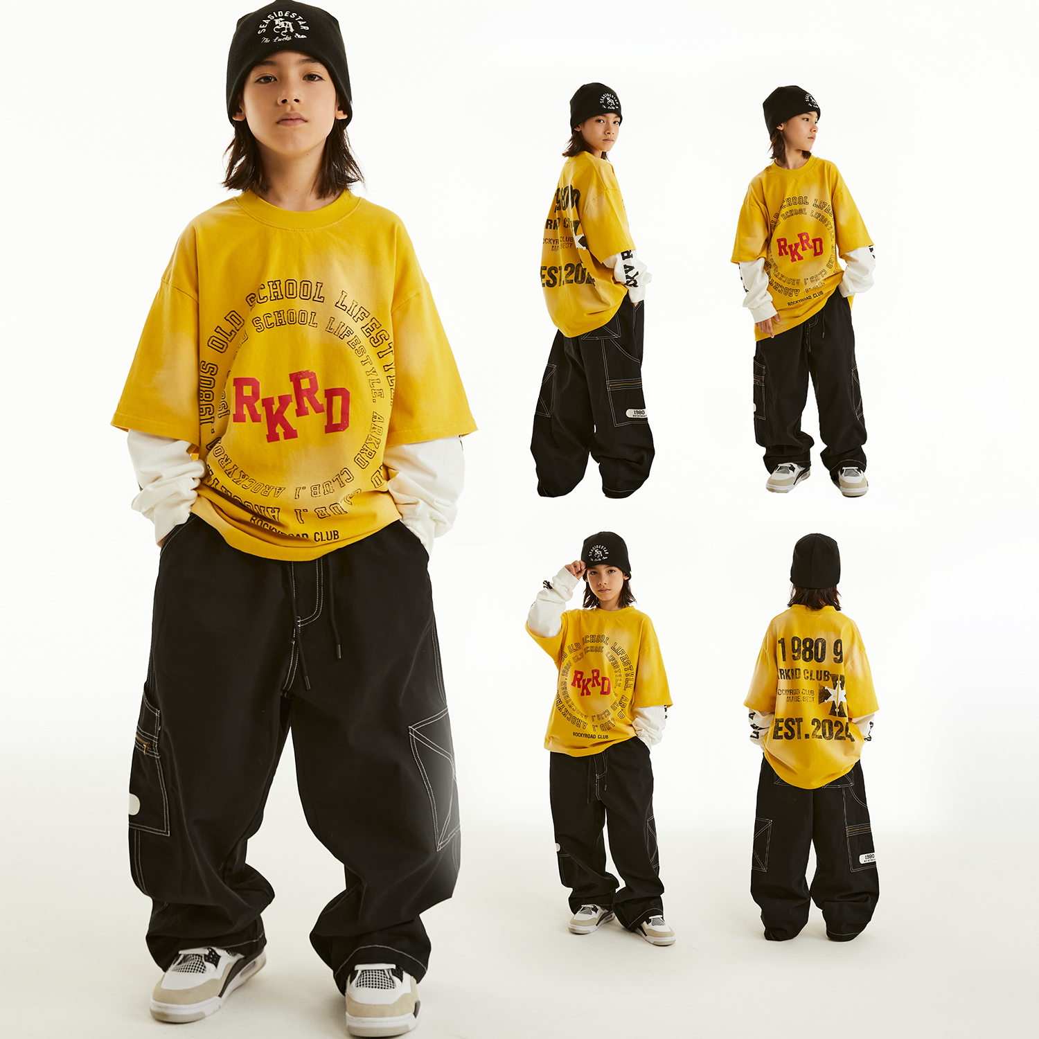 ROCKYROAD童装hiphop少儿街舞潮服breaking舞蹈服饰品牌字母印花