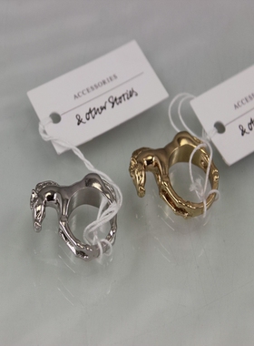 中古货 OS品牌高端轻奢马儿造型金属戒指 仅此一批D3-6DP