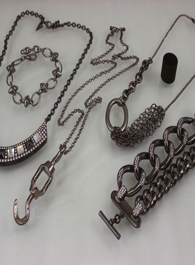 中古老货 暗黑风厚重感摇滚少女项链手镯戒指 仅此一批D4-5DT