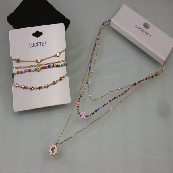 春夏多巴胺叠带甜酷串珠项链手链