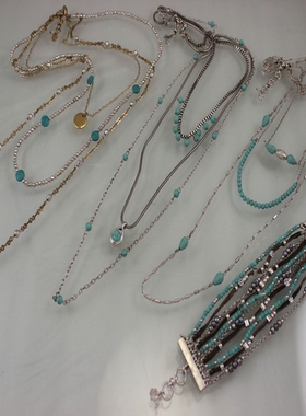 经典松石串珠长项链手镯