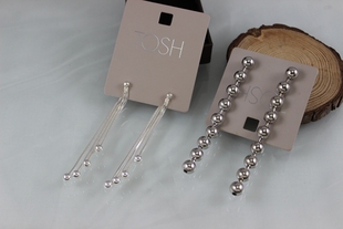 轻奢高级感铜制设计耳饰 经典流线耳坠 欧美外贸饰品F2-13BP