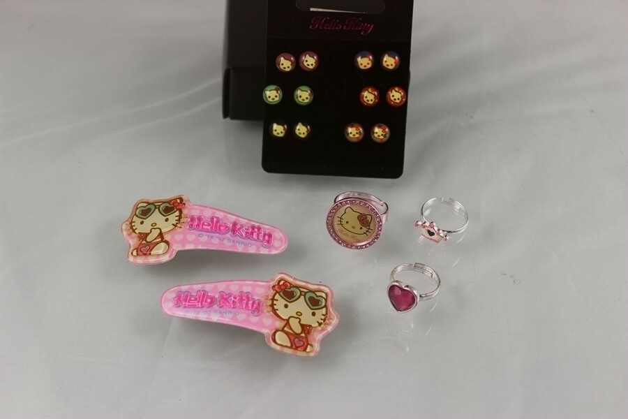 kt猫造型mini耳钉戒指BB发夹