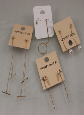 中古货 OS品牌轻奢高级感冷淡风流线设计耳环 仅此一批B2-10DA