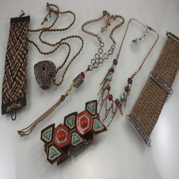 经典做旧银金属项链手镯