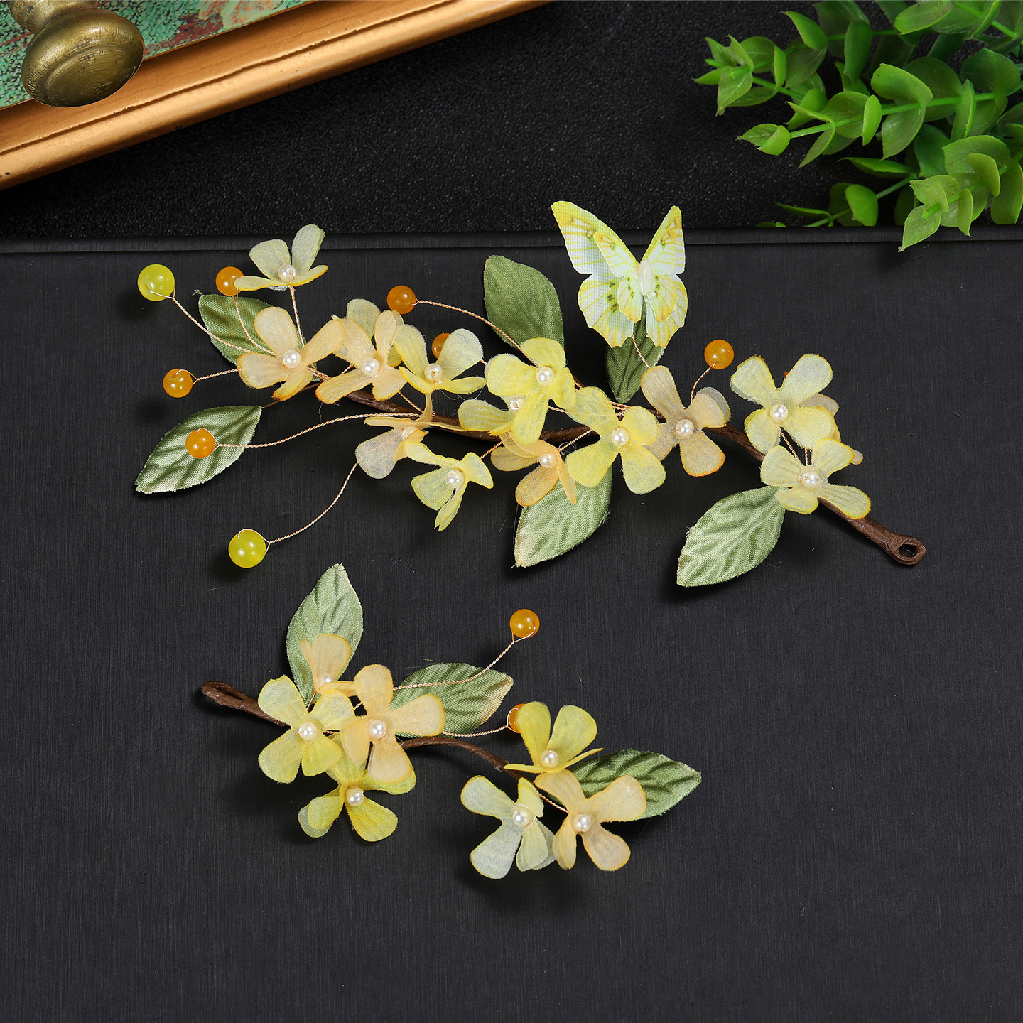 【月中桂】古风桂花仿烫花软簪汉服发饰新中式国风盘发花朵头饰