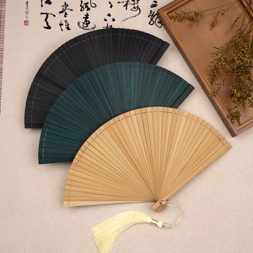 随身携带折扇全竹扇子定制