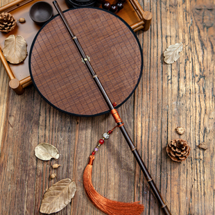 腰扇古风家用扇子可卷便携折扇中式礼物汉服舞蹈专用团扇跳舞折叠