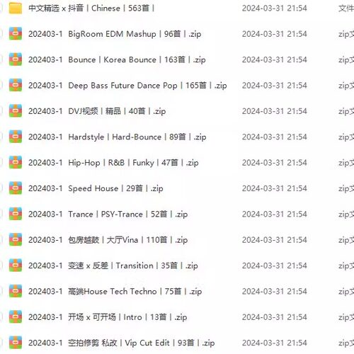 2024 3月下旬百大DJ 酒吧早场 中场 主场 后场 派对场舞曲DJ套曲