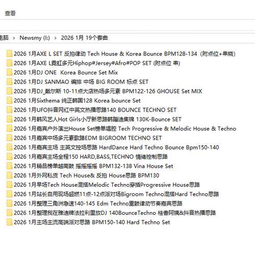 2026 1月百大DJ酒吧早场中场主场后场派对场专用舞曲DJ套曲19个