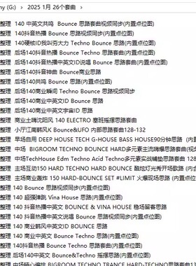 2025 1月百大DJ酒吧早场中场主场后场派对场专用舞曲DJ套曲26个