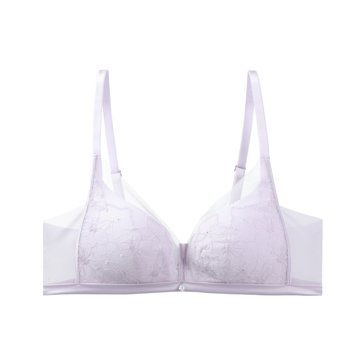安莉芳专柜新品蕾丝无钢圈三角杯文胸女小胸聚拢舒适内衣EB00929