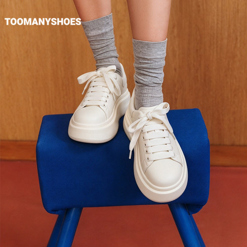 【Toomanyshoes】厚底增高小白鞋