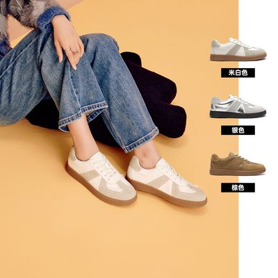 时尚蕾丝厚底复古德训鞋