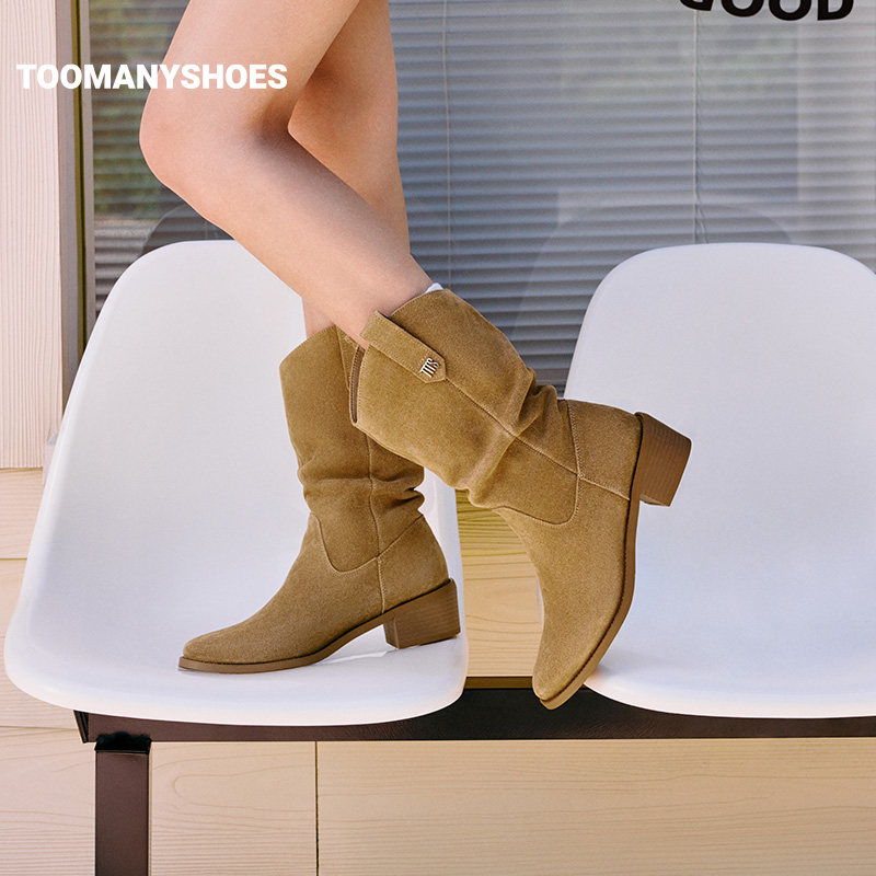 【主播推荐】Toomanyshoes秋日记忆短靴堆堆靴女图片