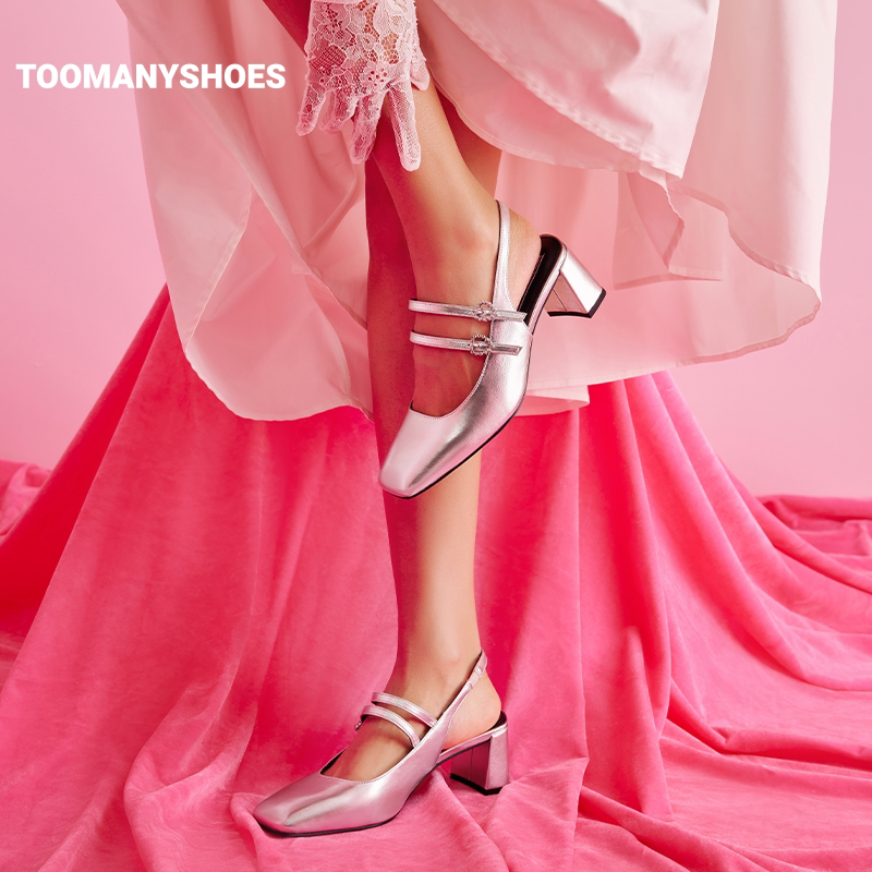 明星同款Toomanyshoes女鞋银河甜心包头单凉鞋玛丽珍