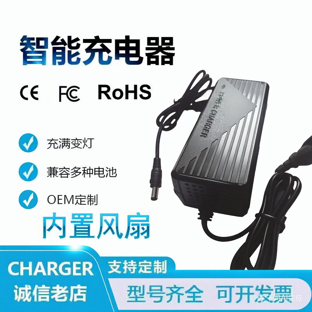 带风扇29.4V36V42V2A3A锂电池充电器平衡车两轮踏板车扭扭车2.5A