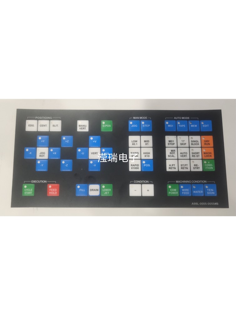 发那科慢走丝控制面板 fanuc线切割法兰克手控按键膜现货包邮全新