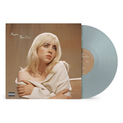 碧梨专辑 Billie Eilish Happier Than Ever 2LP黑胶唱片 浅蓝