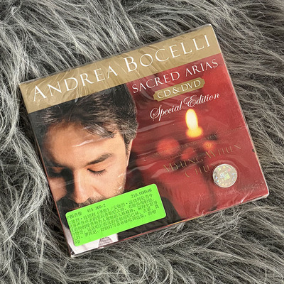 现货正版 安德烈波切利 Andrea Bocelli SACRED ARIAS CD+DVD唱片