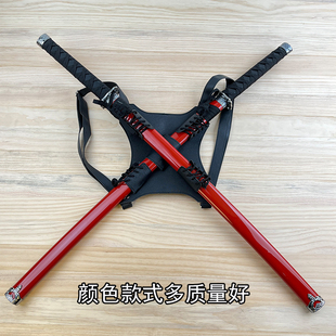死侍背带双刀动漫刀配件双肩背带儿童玩具刀剑表演道具武士佩刀剑