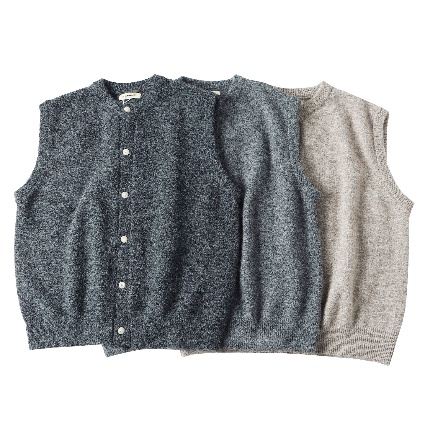 秋冬季羊毛混纺坎肩男女中性款针织开衫通勤风纽扣文艺范马甲叠穿