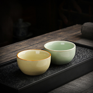 汝窑茶杯主人杯品茗杯陶瓷小茶杯家用高档茶具泡茶杯陶瓷茶盏