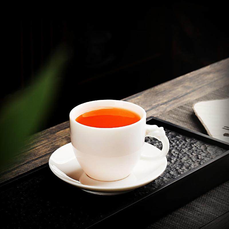 大号羊脂玉陶瓷茶杯蝶白瓷品茗杯防烫有耳招待泡茶杯带把主人杯,餐饮具,茶杯,淘宝优惠券,粉丝福利购,淘宝优惠卷