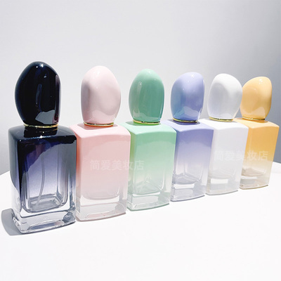 彩色香水分装瓶按压喷雾玻璃空瓶子50毫升大容量化妆品替换瓶小样