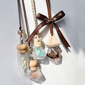 车载香水瓶汽车挂件空调出风口香水夹创意可爱香薰精油瓶自装 空瓶