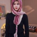 麻花辫围巾夏季 百搭气质丝巾披肩 防晒遮阳包头巾旅游拍照洋气时尚