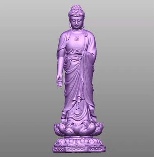 圆雕图西方三圣佛祖莲花瓣底座3d三维立体stl文件四轴电脑雕刻图