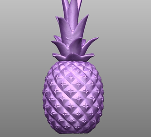 菠萝圆雕图三维立体扫描stl精雕图菠萝模型3d打印电脑雕刻图