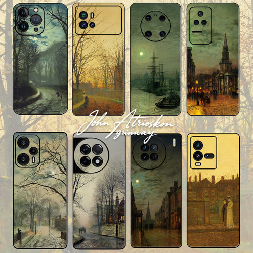 约翰·阿特金森·格里姆肖英国油画美术生精美好看适用于华为OPPO苹果IQOO小米荣耀VIVO浮雕立体工艺支持定制