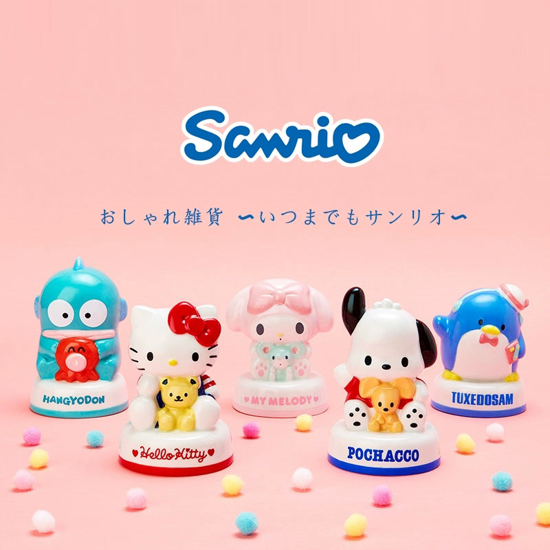 日本Sanrio凯蒂猫美乐蒂帕恰狗丑鱼山姆企鹅陶瓷储蓄罐可爱存钱罐
