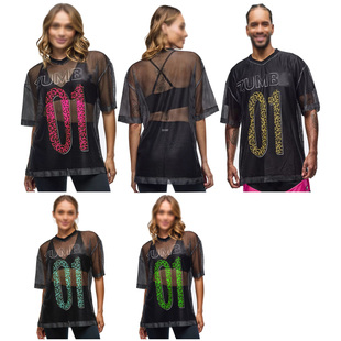 ZW特价 健身舞蹈服体操运动跑步宽松短袖t恤 男女装 速干透气网布