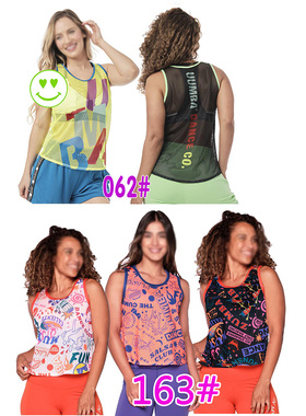 特价ZW瑜伽健身舞蹈服瘦身宽松大码运动女装透气速干网眼背心062