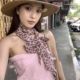 粉色豹纹长条丝巾女春夏季 薄款 高级感围巾y2k辣妹千禧风飘带围脖
