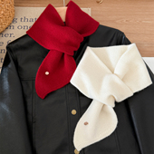 高品质100%羊毛交叉懒人围巾秋冬情侣短款 柔软好手感韩系保暖围脖