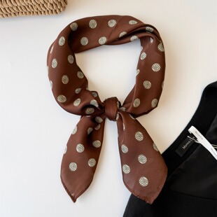 70cm小方巾丝巾女搭配衬衫防晒发带护颈系脖围脖子四方薄纱围巾